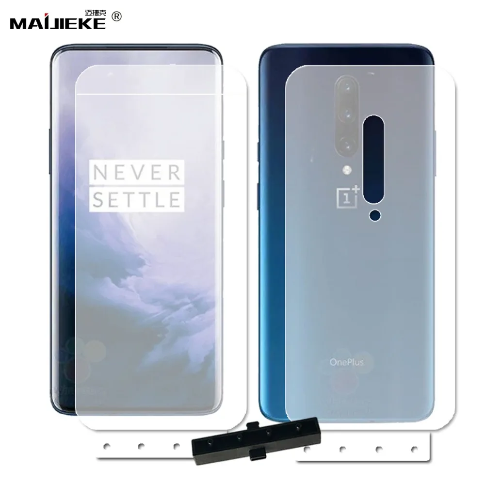 2 x Передняя Задняя Защитная пленка для Oneplus 7 Pro 5 6 6T 5T Гидрогелевая Защитная пленка для экрана 1+ мягкая ТПУ Защитная пленка не стекло