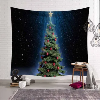 

Lannidaa Festive Decoration Christmas Tree Tapestry Wall Hanging Festival Decor Hippie Wall Tapestry Blanket Large Table Cloth
