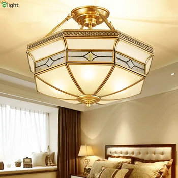 

Europe Lustre Copper Led Chandeliers Luminarias Glass Dining Room Led Pendant Chandelier Lighting Foyer Hanging Lights Fixtures