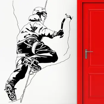 

Climbing Sticker Climbers Decal Extreme Sports Posters Vinyl Wall Decals Parede Decor Mural 19 Color Choose Climbing Sticker