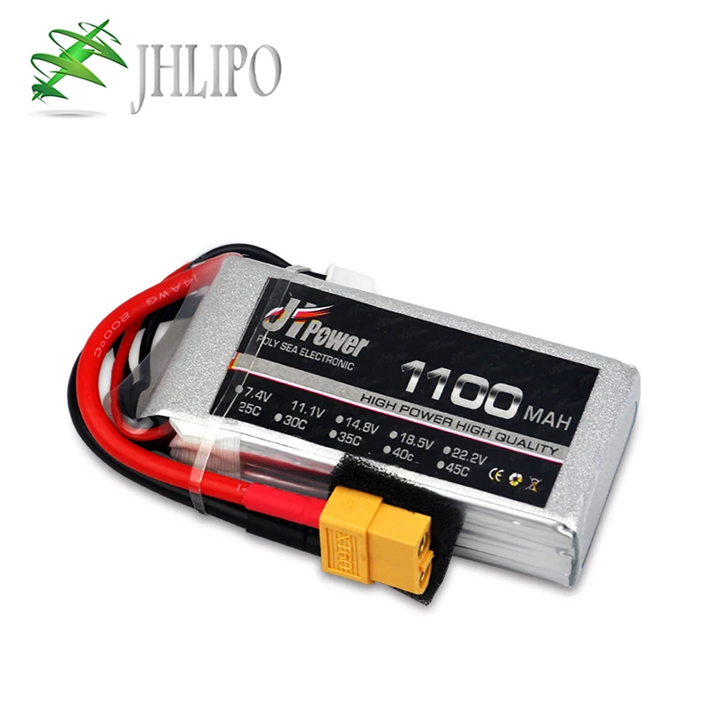 Оригинальный JHLIPO 3 S RC LiPo аккумулятор 11 1 V 1100 mAh 25C для Дрон Квадрокоптер вертолет