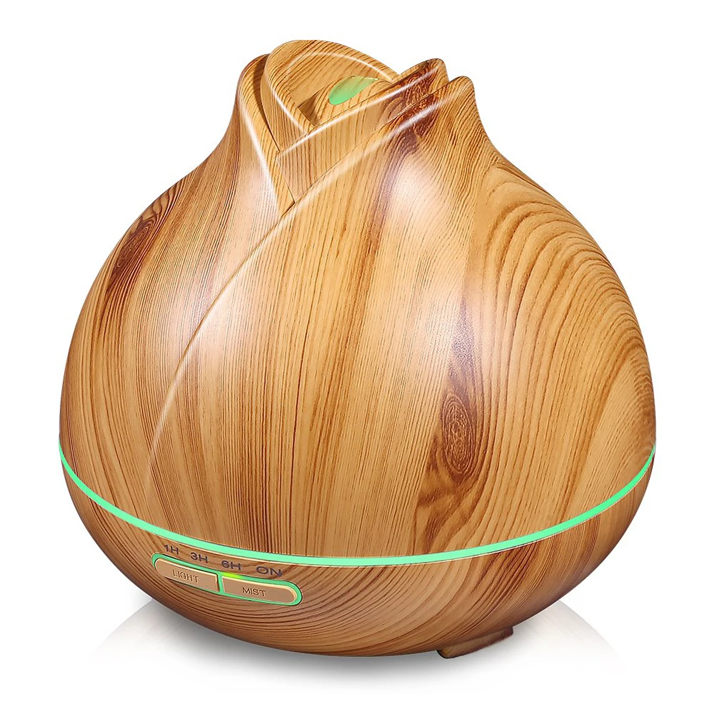 

300ML Aroma Essential Oil Diffuser With Wood Grain Cool Mist Humidifier Aromatherapy Diffuser 7 LED Lamp Ultrassonic Humidifier