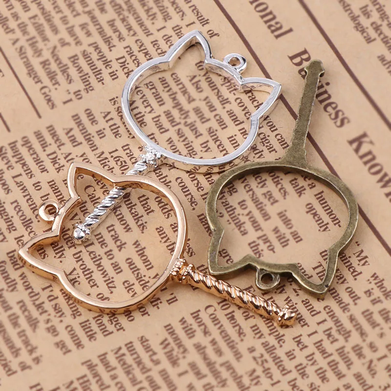 Винтажный кошачий вентилятор антикварная металлическая полая Рама Клей пустой