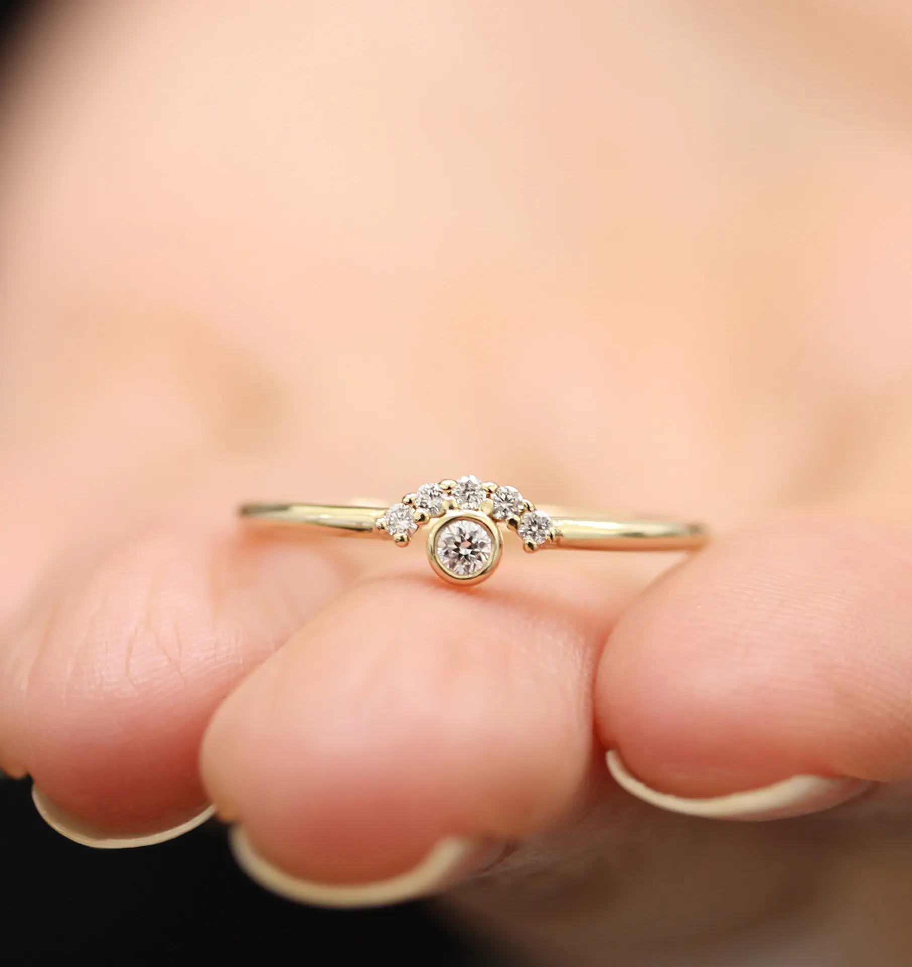 

2019 New Arrival Hot Sale Simple Ladies 14k Ring Crown Female Ring 925anillos Silver Wholesale Lots Bulk Gemstone Ring Jewelry