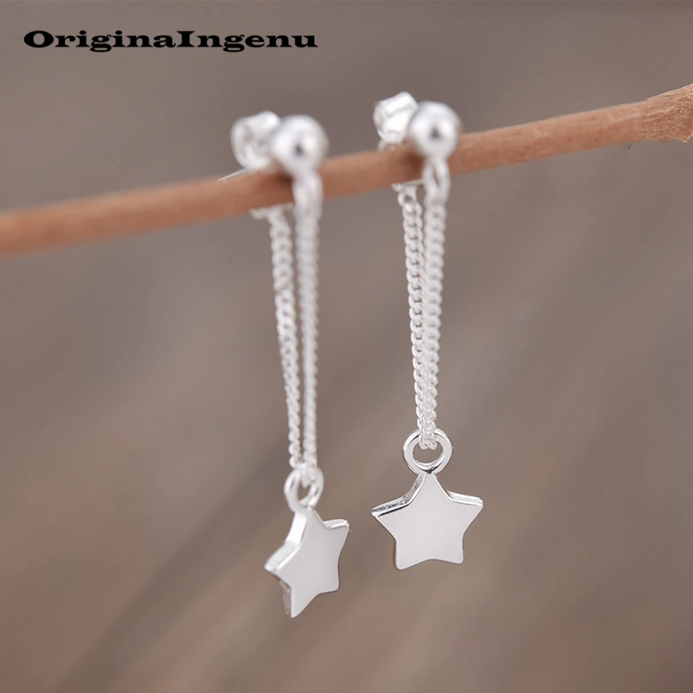 925 серебряные серьги, Звездные ювелирные изделия, подвески, шарм, винтажный минимализм, креативный подарок на день рождения, Brincos Oorbellen серьги для женщин