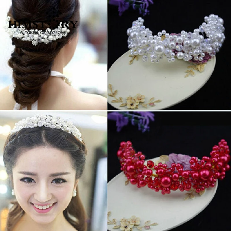 

Free Shipping Elegance Soft Crystal Pearl Beads Bridal Hair Accessoreis Bridal Wedding Jewelry Accessories Party Decoration