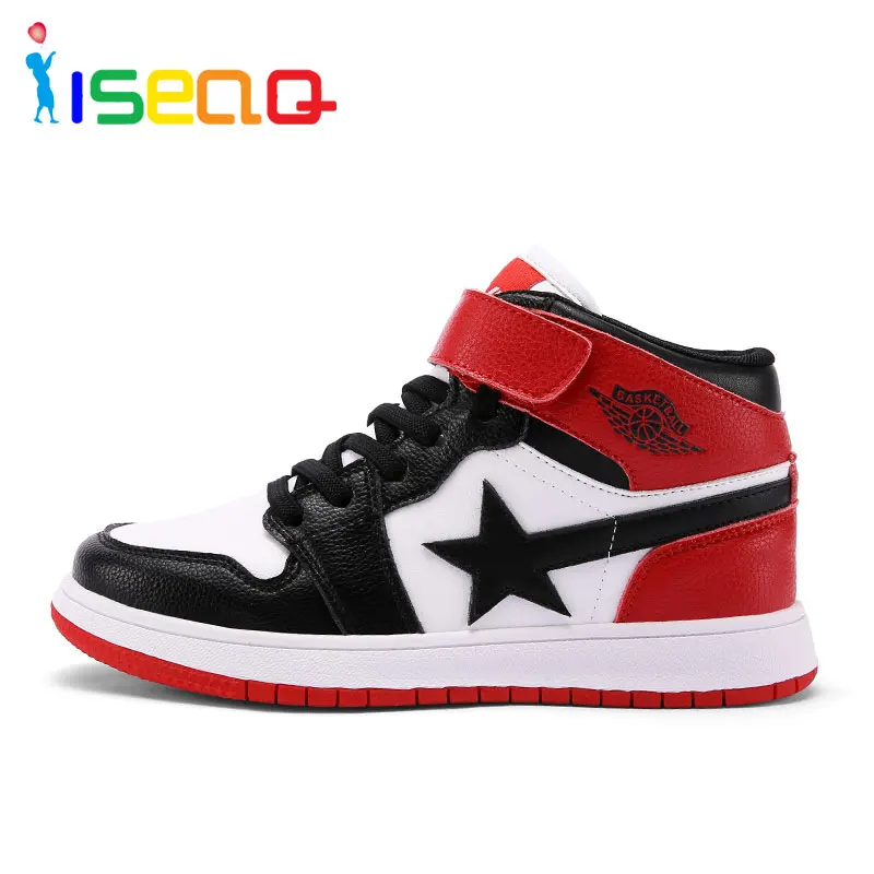 

Boys shoes children genuine leather sneakers star Kids Sports Shoes big boy Casual Boots Rubber Button sport shoes EUR 27-40