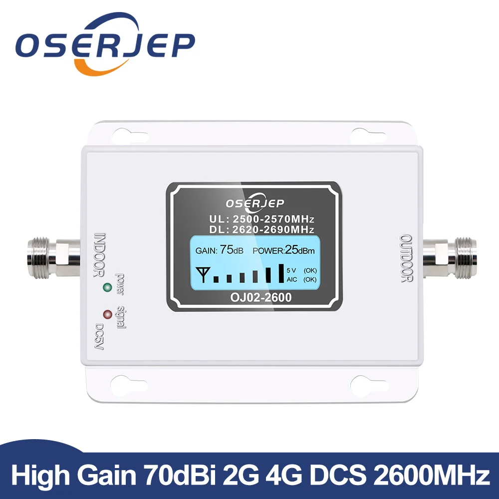 

4G LTE Signal Repeater Gain 70dB 4G LTE 2600Mhz 2600 lte cell phone signal Not include antenna