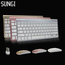 SUNGI 2.4Ghz Ultra-Thin Wireless Keyboard And Mouse Combo With USB Receiver 612 set For Apple PC WindowsXP/7/8/10