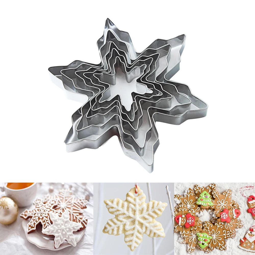 

Christmas Snowflake Stainless Steel Cutter Mold Designer DIY Ceramic Pottery Polymer Clay Snowflakes Pattern Cutting Tools