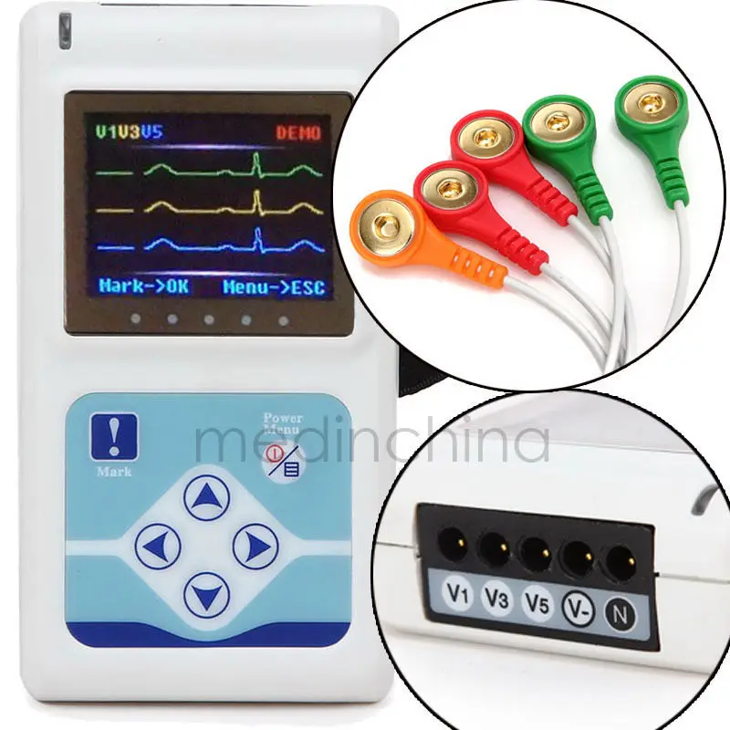 ECG Holter monitor System Recorder Analyzer Free PC Software 3 Channel| |
