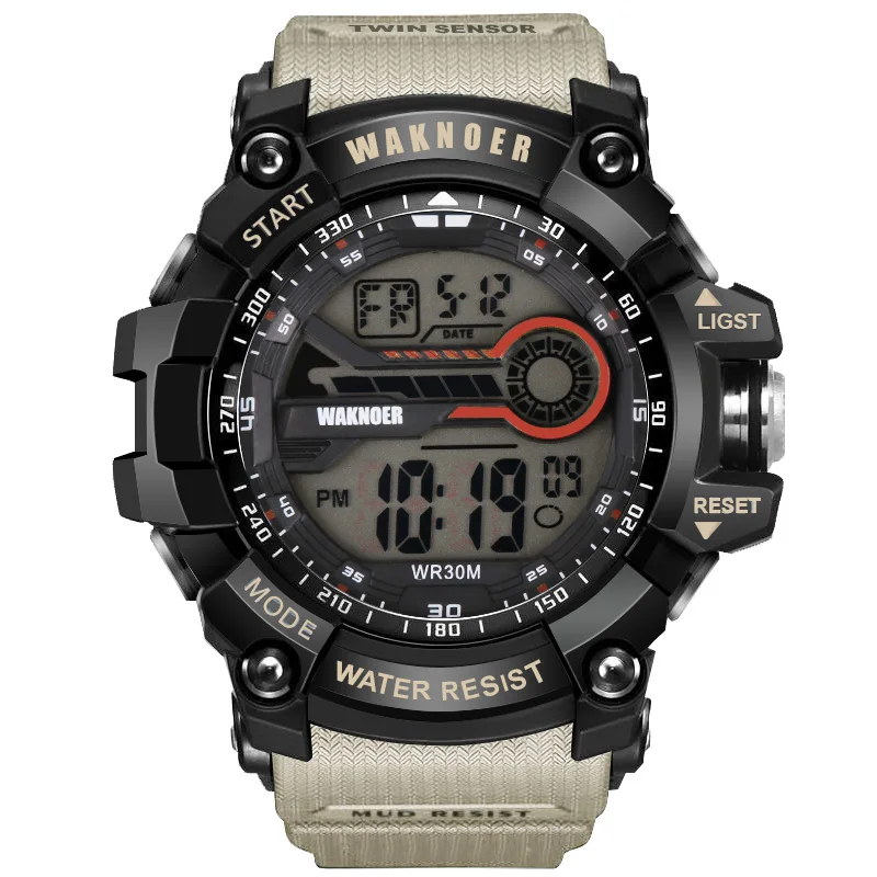 

WAKNOER Digital Watch Men Watch Waterproof Sport Watch Fashion Military Men's Watch Clock erkek kol saati relogio masculino