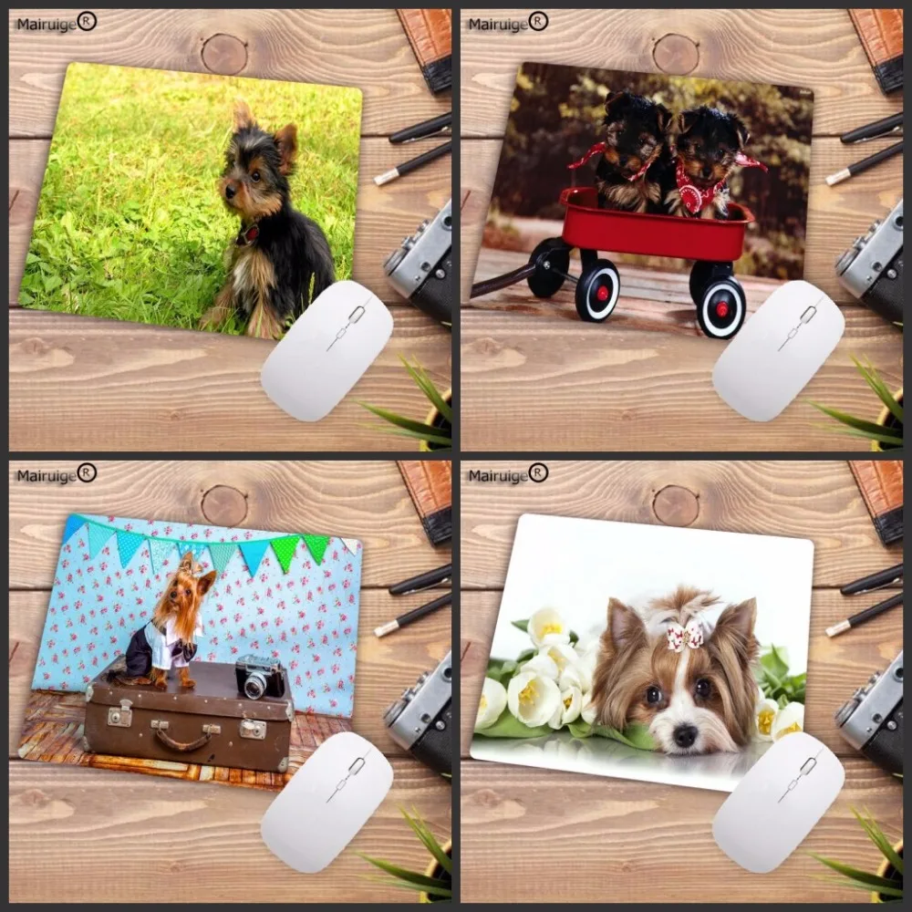 

Mairuige Yorkshire Dog Rubber Gaming Mouse Pad Mat Customizable Mouse pad Large Size 20x25cm 25x29cm for gamer & office work