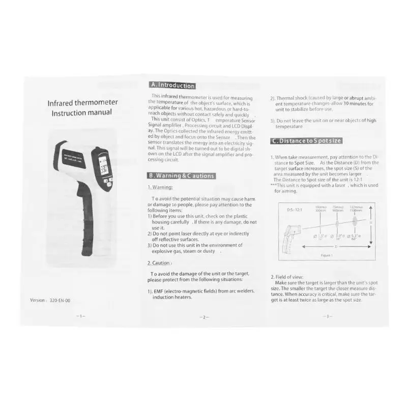 Бесконтактный ЖК-цифровой лазерный инфракрасный термометр пистолет ИК-пирометр Imager измеритель температуры Промышленный Термометр