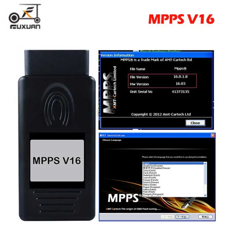 

FUXUAN A+++ Quality ECU Chip Tuning MPPS V16.1.02 for EDC15 EDC16 EDC17 Inkl CHECKSUM CAN Flasher Remapper