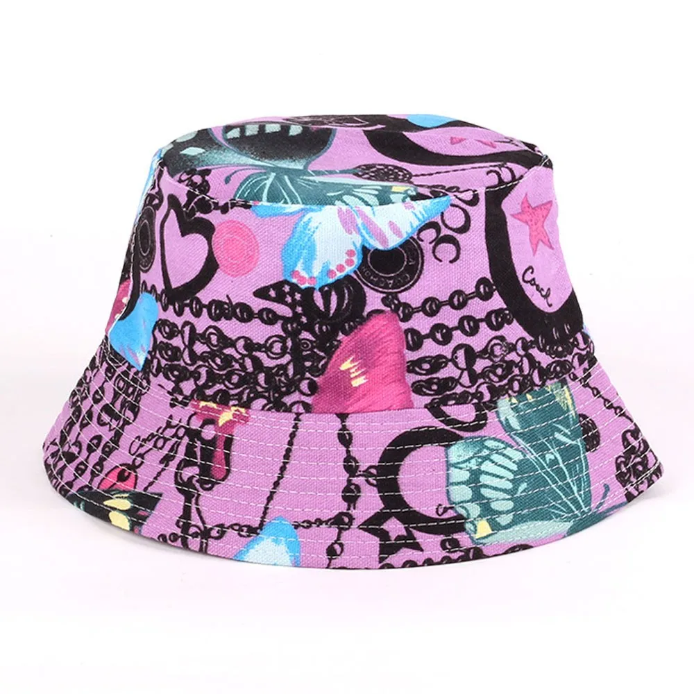 Летняя женская шляпа Цветочная шляпа от солнца Bob уличная рыбалка, путешествия шляпа цветочный Рыбак Панама шляпа chapeau хлопок ведро boonie шляпа