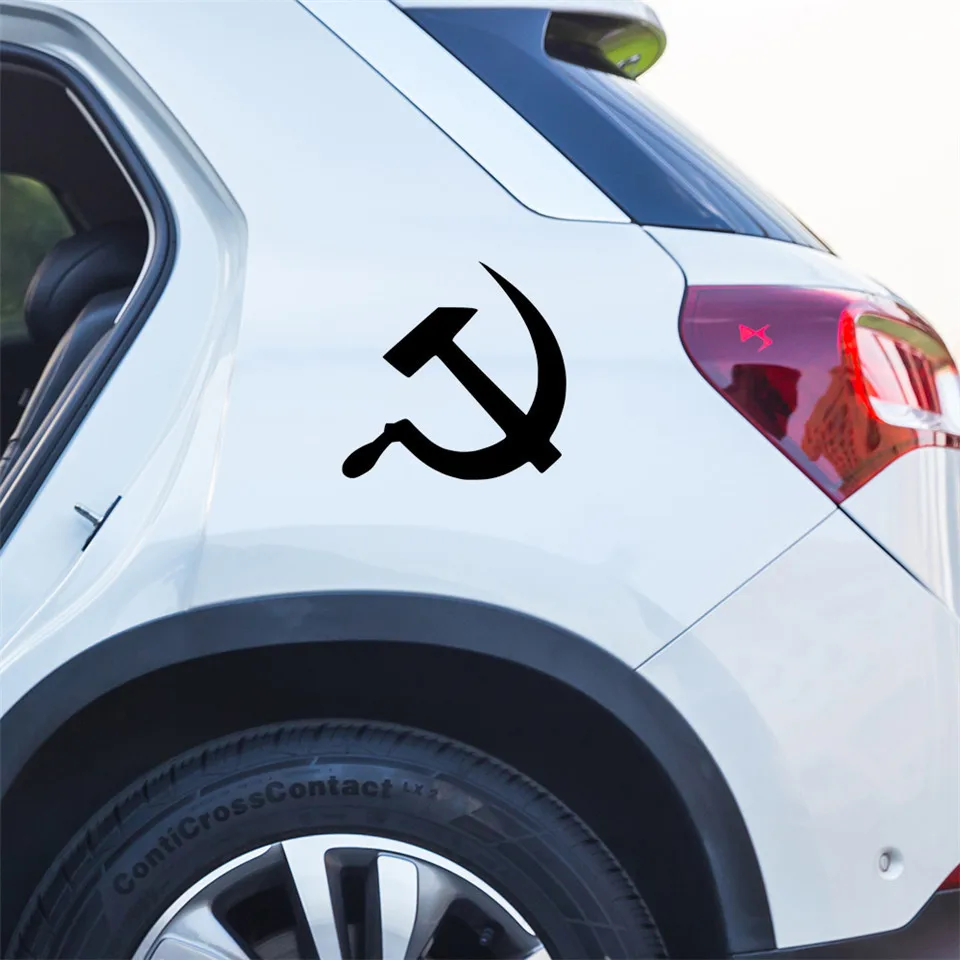 USSR Hammer Car-Styling Car Accessories Vinyl Stickers Fashion Creative Waterproof Window Decoration Stickers for 9.7cm9.5cm  (4)