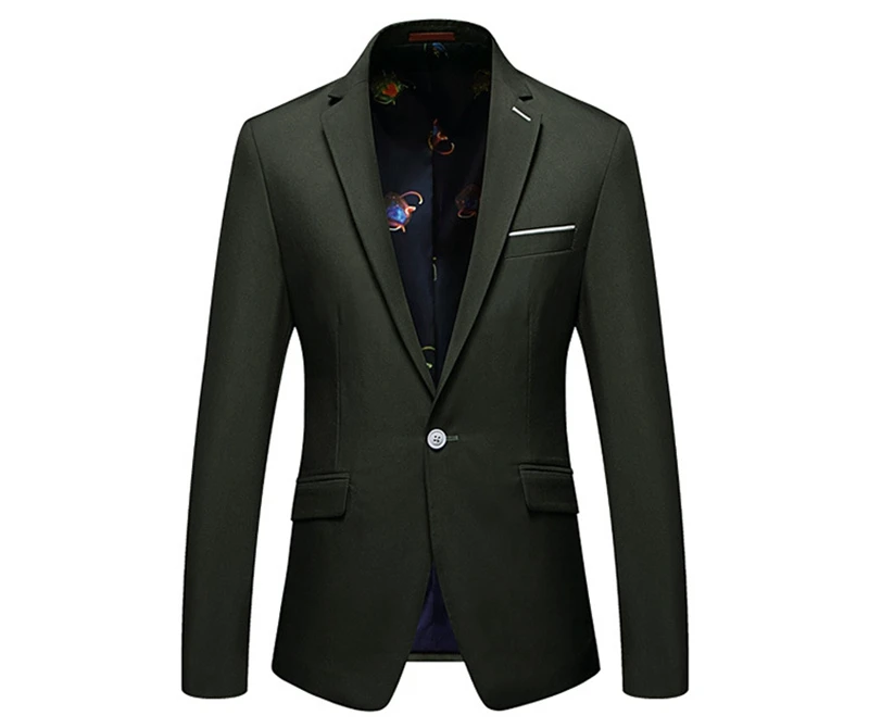  One Button Blazers Men Suits Luxury Solid Color Slim Fit Male Blazers Suits Wedding Jacket Coat Plus Size M-4XL (10)