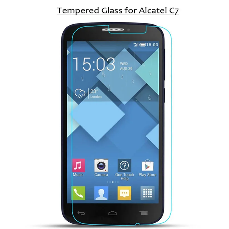 9H 2.5D 0 26 мм Закаленное стекло протектор для Alcatel One Touch Pop C7 LED экран закаленное