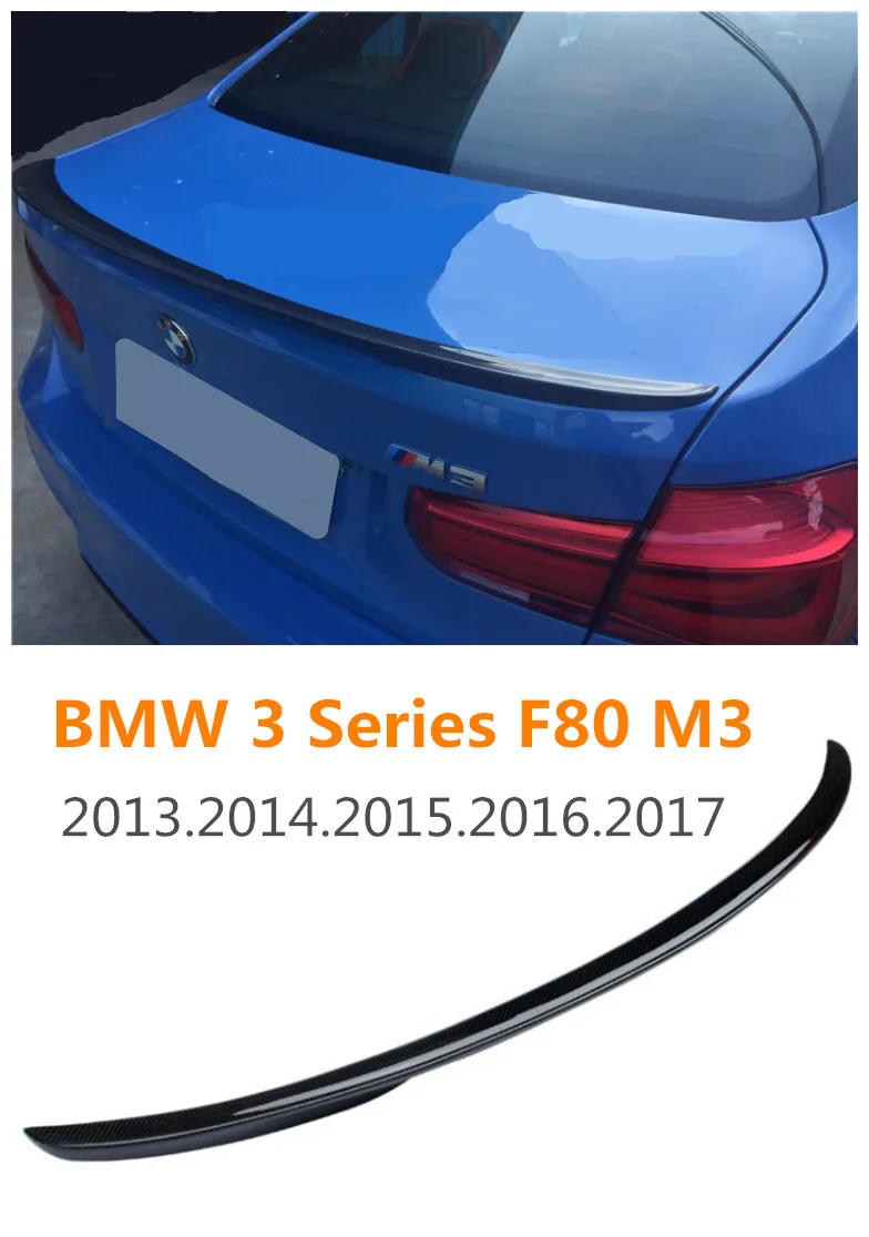 HLONGQT Carbon Fiber Spoiler For BMW 3 Series F80 M3 2013 2017 High