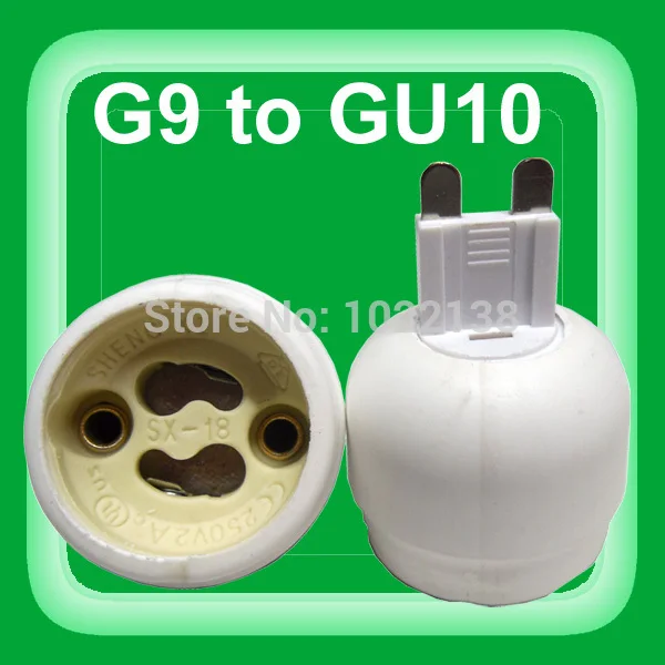 10pcs/lot free shipping G9 to GU10 Adapter GU10 to G9 Socket GU10 Base