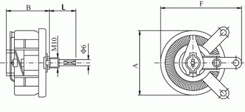 Electronics-Salon 200 W 100 Ohm High Power Wirewound Potentiometer Rheostat variable Widerstand.