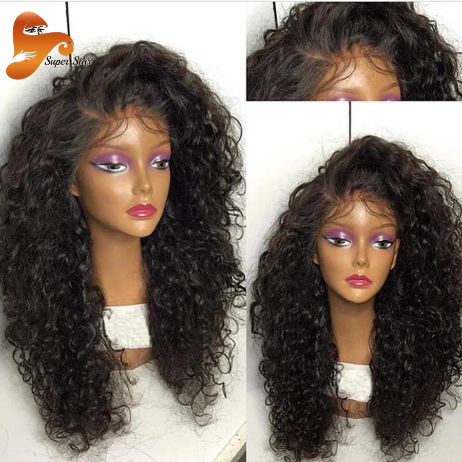 150 плотность Полный Шнурок Человеческих Волос Парики Для Чернокожих Женщин