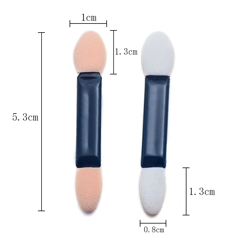 

Mtssii 10pcs/Set Double Ended Professional Sponge Make Up Brushes Supplies Portable Applicator Eye Shadow Brushes Cosmetic Tool