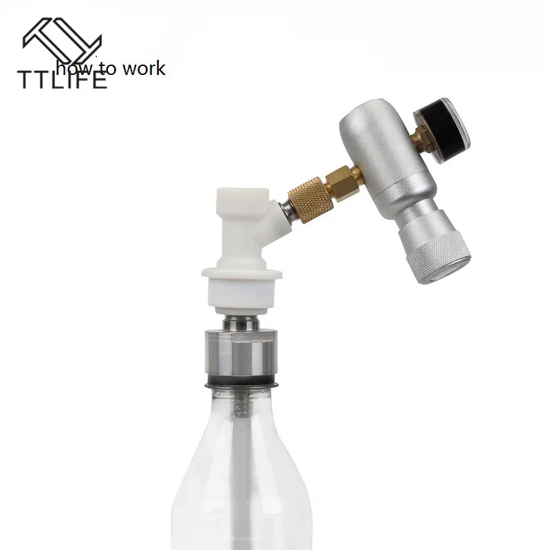 

TTLIFE Home Brewing Beer Carbonation Cap 5/16" Barb Ball Lock CO2 Water Juice Carbonator for Plastic Bottles Ball Connectors New