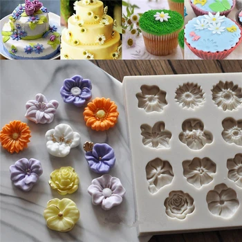 

Aomily DIY Daisy Rose Flowers Cake Candy Jely Pudding Chocolate Silicone Mold Sugar Fondant Baking Decorating Tool Bakeware