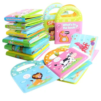

Baby English Cartoon Animal Cloth Book Baby Shower Bath Early Educational Games Toy Christmas Birthday Gifts for Children Kids