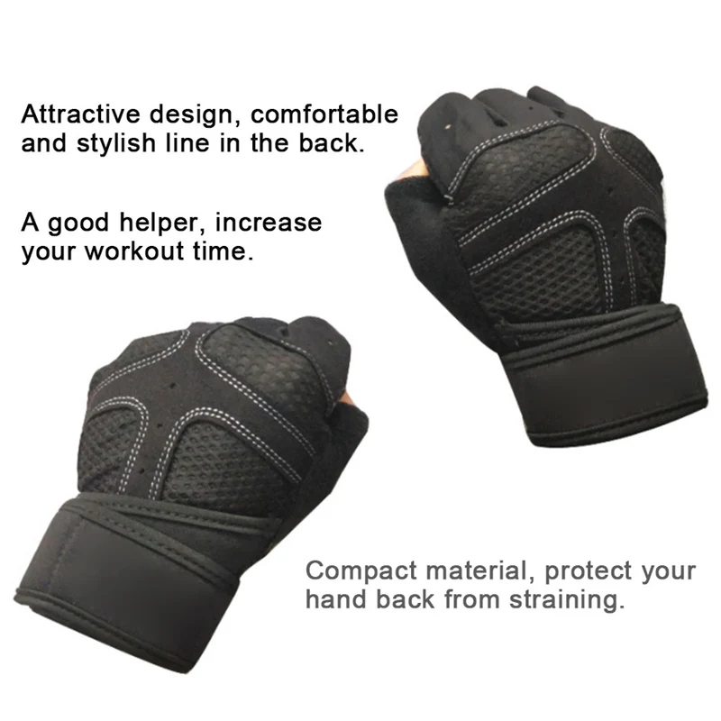 1 Pair Weightlifting Crossfit Gloves Body Building Gym Fitness Gloves Hand Pads Non-slip With Wrist Exercise Training Gym Gloves 1 Pair Weightlifting Crossfit Gloves Body Building Gym Fitness Gloves Hand Pads Non-slip With Wrist Exercise Training Gym Gloves