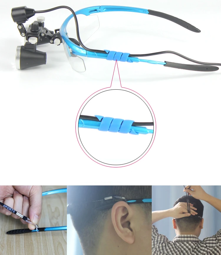 2.5X3.5X 420 mm Dental Loupe Magnifier Binocular Magnifier Surgery Surgical Medical Operation Loupe with Spotlight Head Light-16