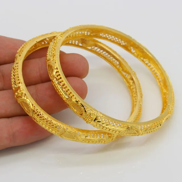 Dubai Gold Bangles Women Men 24k Color Bracelets Dubai Gold Bangles Women Men 24k Color Bracelets African Ethiopian Arab Kenya