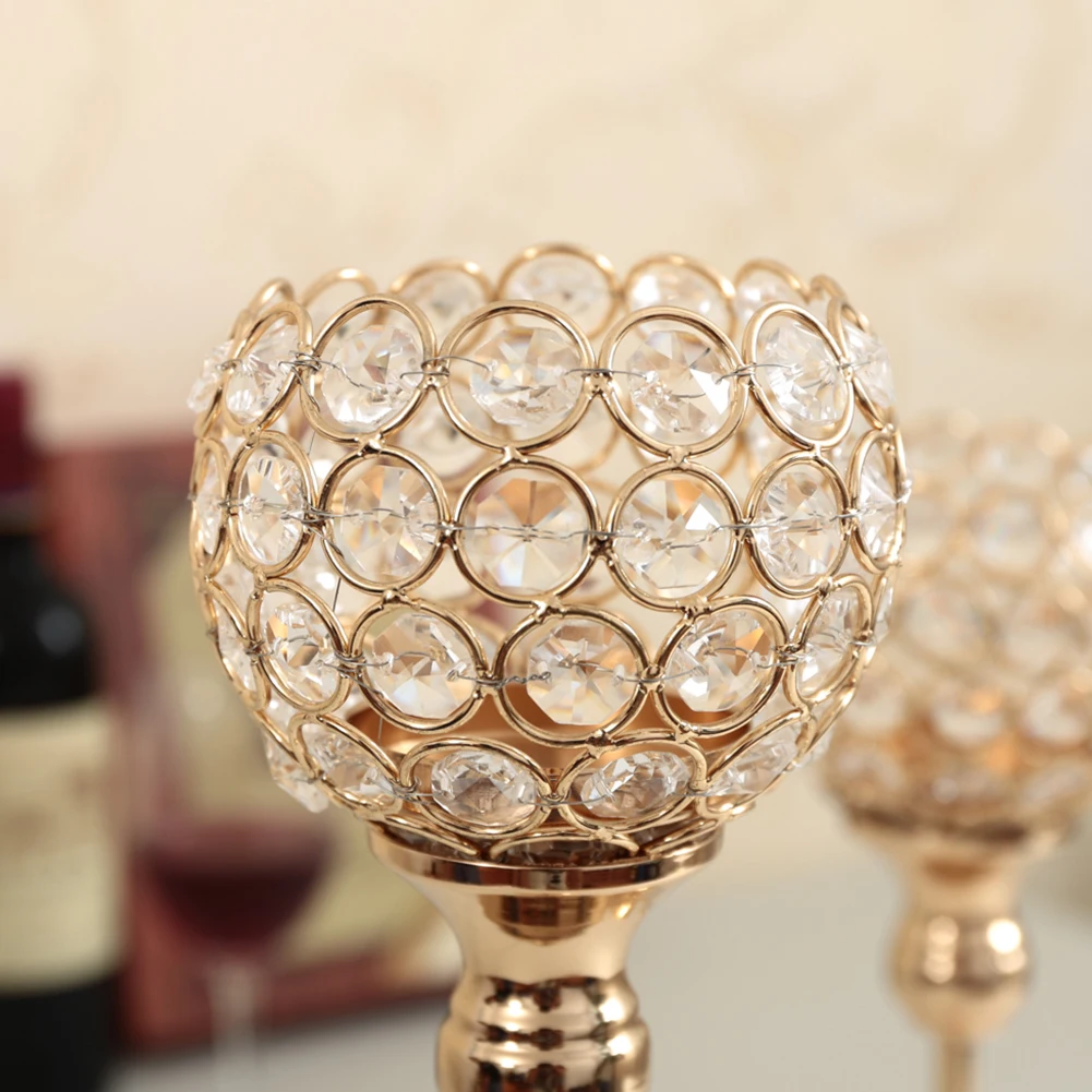 Crystal Glass Candle Holder Tealight Candle Stand Sparkly Votive Candelabra 1 pc Crystal Glass Candle Holder Tealight Candle Stand Sparkly Votive Candelabra 1 pc