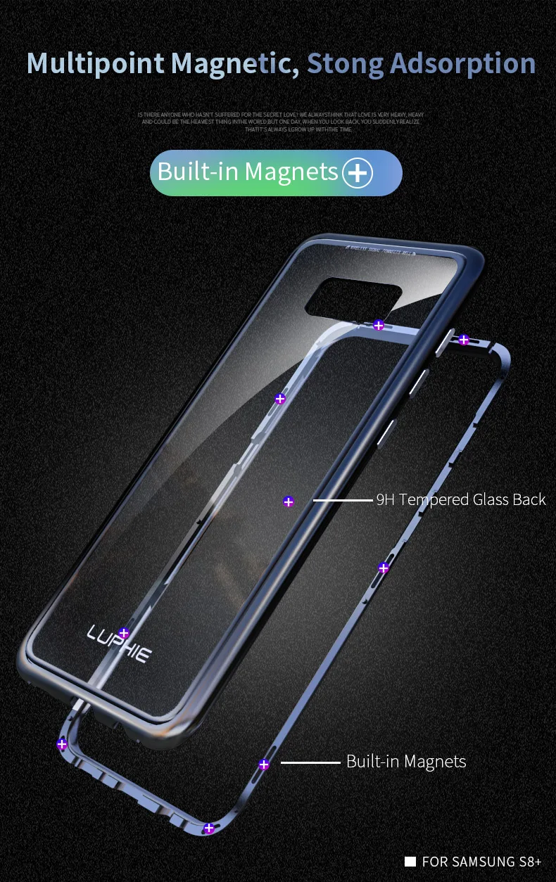 Магнитный чехол для samsung Galaxy S8 S9 Plus Note 8 S7 край закаленное Стекло крышка магнит чехол для samsung S8 S9 плюс
