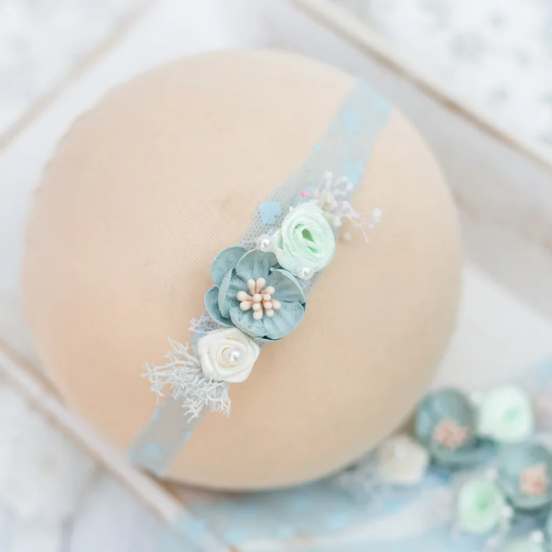 Baby Headband With Flower Girl Photo Shoot Newborn Photography Props For Studio  Princess Headwear Flower Hair Accessories crochet baby accessories