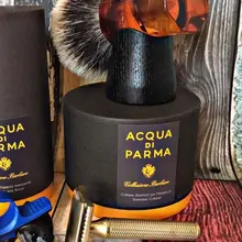 Yaqi-brocha de afeitar para Barba para hombre, 26mm, Moka Express, dos bandas, pelo de tejón