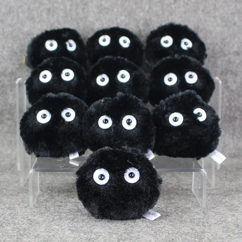 10pcs lot My Neighbor Totoro DustBunny Miyazaki Hayao Ghibli Spirited Away Dust Bunny plush stuffed keychain