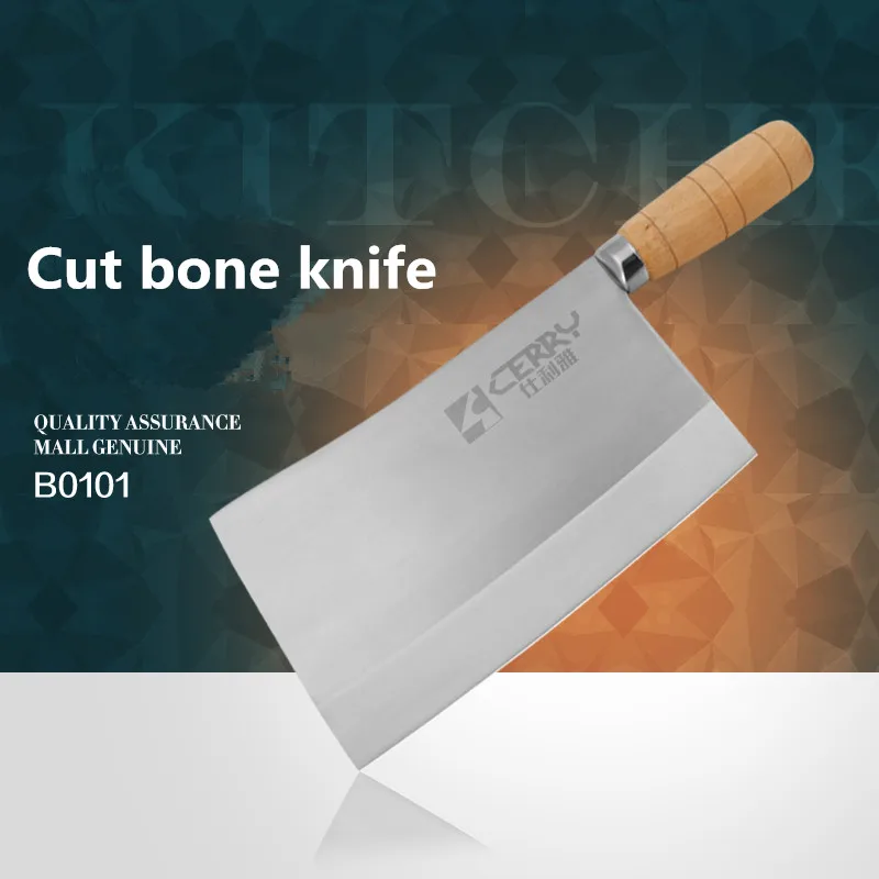 Free Shipping CERRY 4Cr13 Thickening Forged Kitchen Chef Chop Bone Knife Household Cut Bone Cleaver Cooking Knives For Hard Food