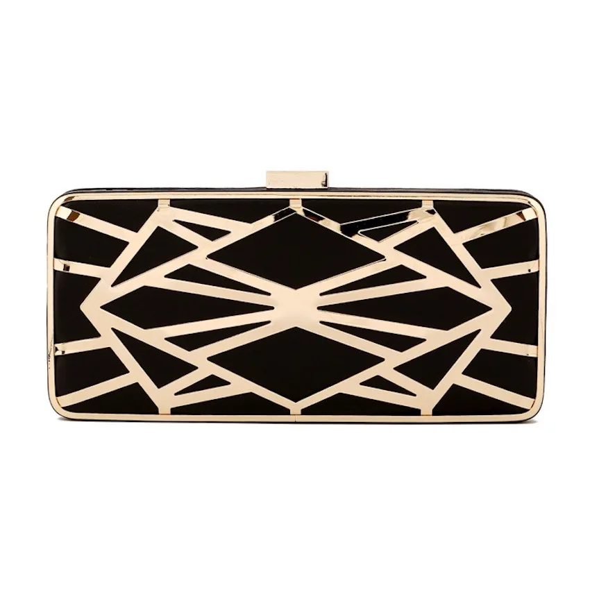 

Fashion Women's Evening Clutch Flap Wedding Party Envelope Hasp Bridal Hollow Net Handbag Shoulder Bag Crossbody Festival Gift
