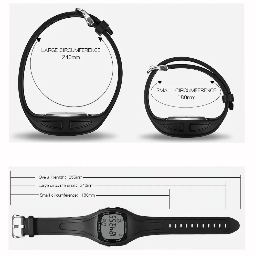 Synoke мужские спортивные часы 50 м водонепроницаемый светодиодный цифровой шагомер калории хронограф модные наружные наручные часы relogio masculin