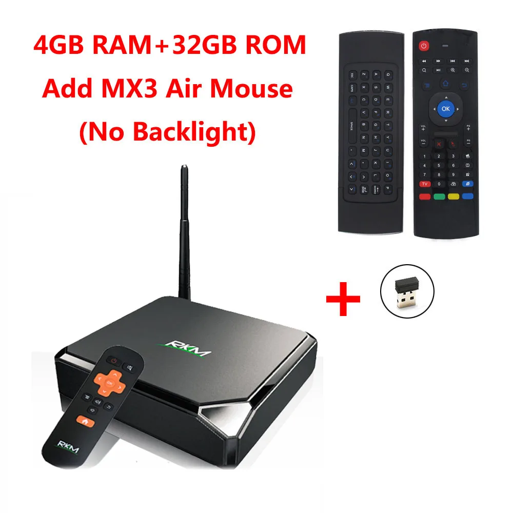 RKM MK39 4 Гб 32 Гб Rockchip RK3399 Smart Android 7,1 tv BOX 2,4 г/5 ГГц двойной wifi Bluetooth 1000 м LAN USB 3,0 type-c медиаплеер - Цвет: MK39 add MX3