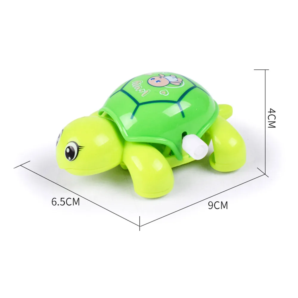 Cute Clockwork Tortoise Cartoon Animal Turtles Baby Toys Infant Crawling Wind Up Toy Educational Kids Classic Toy Random Color