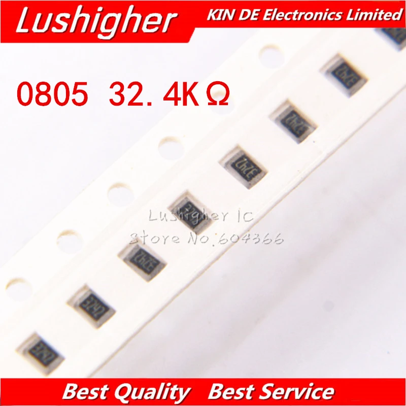 

100 шт. 0805 SMD резистор 1% 32,4 K Ом 3242 32,4 ком