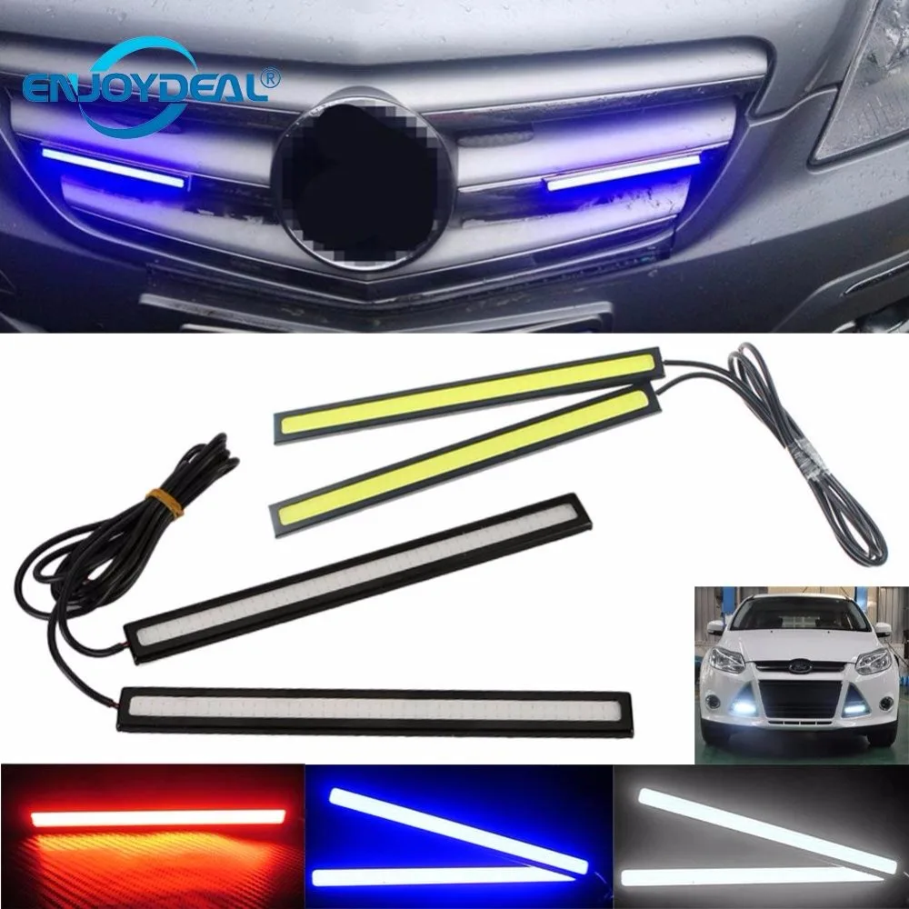 2 Pcs 17 CENTIMETRI Universale COB HA CONDOTTO La Striscia Auto di Giorno Corsa e Jogging Lampada Della Nebbia DRL di Guida Luce di Striscia Flessibile ha condotto la striscia /impermeabile 10-16 V