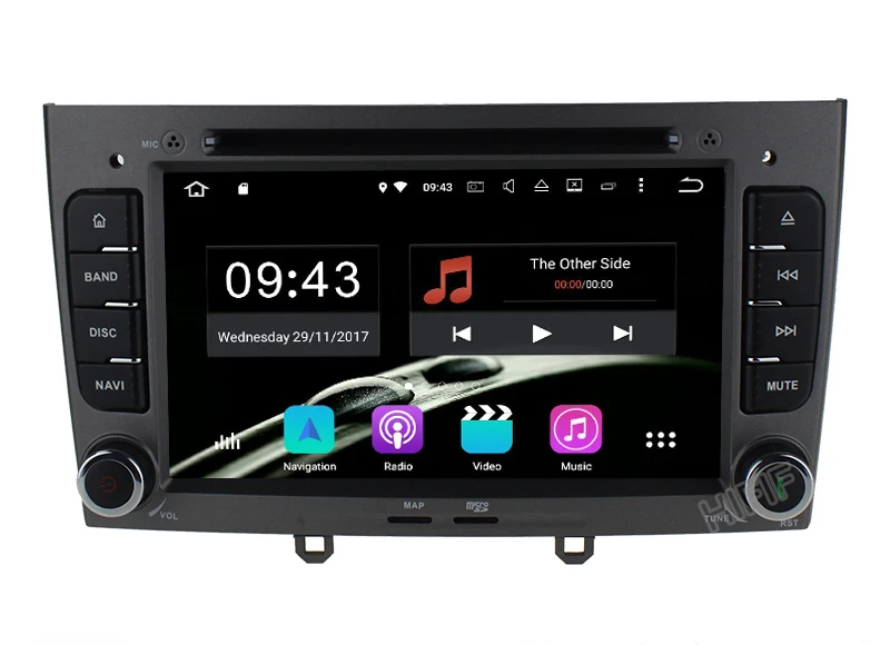 Flash Deal IPS 7 inch 1024*600 Octa Core Android 8.0 4G RAM 32GROM Multimedia Car dvd Player For Peugeot 308 408 with wifi radio GPS BT RDS 9