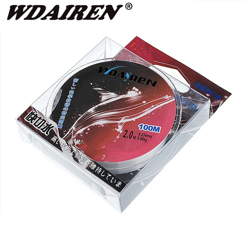 100M Hot Sell Fluorocarbon New Style Sea Fishing Line Wear Resisting Lure Nylon Transparent Free Shipping