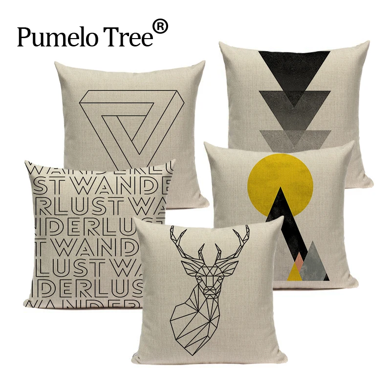 

Geometry cushion cover cushions decorative Custom throw pillows Black and white simplicity home cushions Dropshipping cushion
