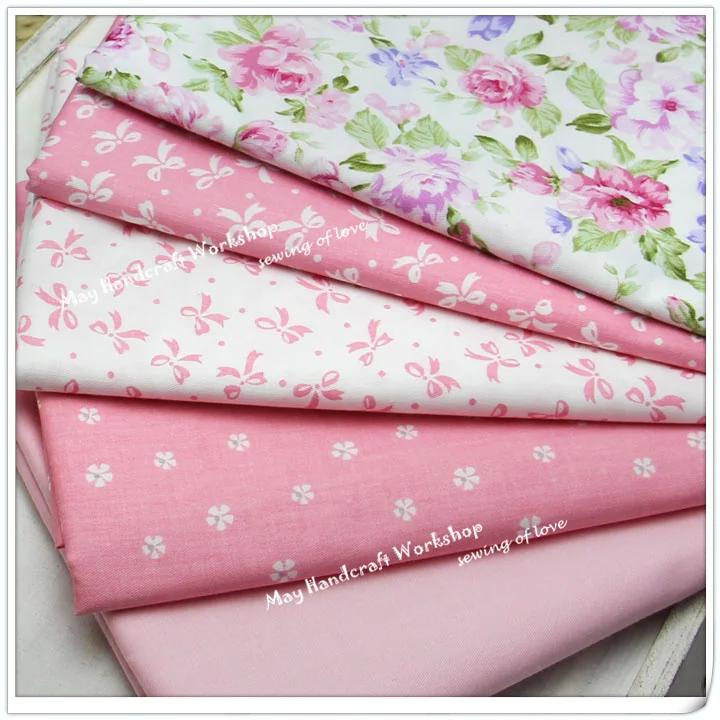 100 Cotton Fabric,Pink Printed Cotton Fabrics for Baby Bedding Sewing